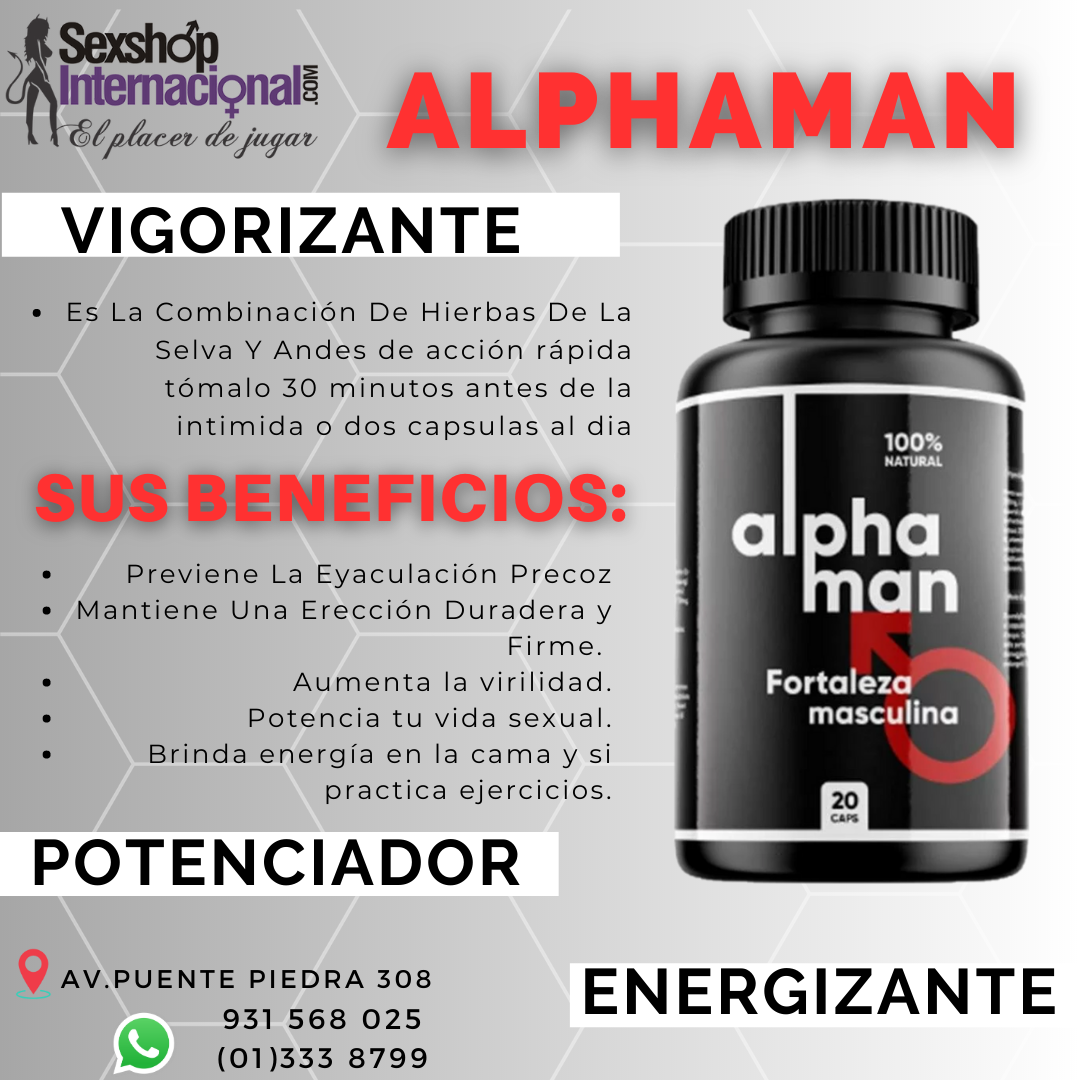 ALPHA MAN POTENCIADOR SEXUAL - ENERGIZANTE Y VIGORIZANTE 931568025